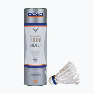 Badminton shuttlecocks VICTOR Nylonshuttle 1000 6pcs white