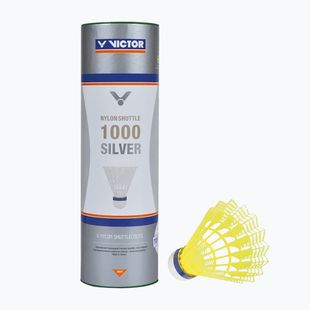 Badminton shuttlecocks VICTOR Nylonshuttle 1000 slow yellow