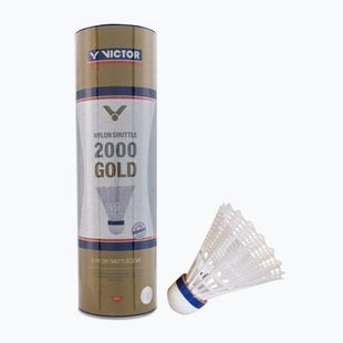 VICTOR Nylon Shuttle 2000 badminton shuttlecocks 6 pcs white 100919