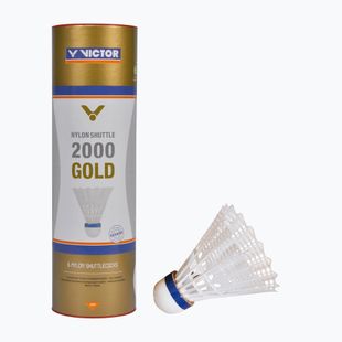VICTOR Nylon Shuttle 2000 badminton shuttlecocks 6 pcs white 100919