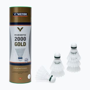 VICTOR Nylon Shuttle 2000 badminton shuttlecocks 6 pcs white 100919