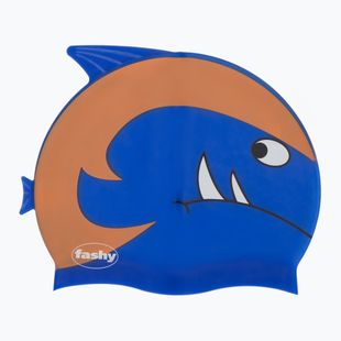 Fashy 3048 Printed blue/brown children's swimming cap