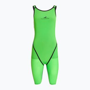 Women's one-piece swimsuit aquaFeel Neck to Knee Speedblue neon green