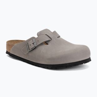 Slides BIRKENSTOCK Boston Soft Footbed Oiled Leather Regular iron
