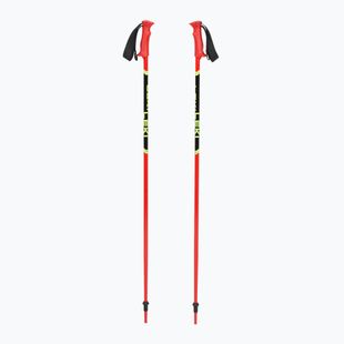 LEKI Racing bright red/ black/ neon yellow children's ski poles