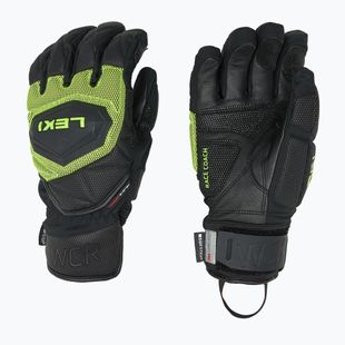 Men's LEKI WCR Coach 3D ski glove black/ ice lemon