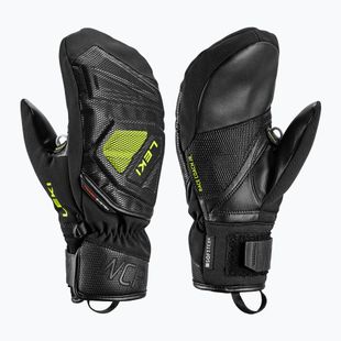 Children's ski gloves LEKI WCR C-Tech 3D Junior Mitt black/ice lemon