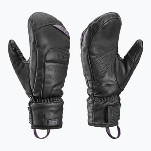 Women's ski gloves LEKI Montera Prime Women Mitt black/blackberry gray