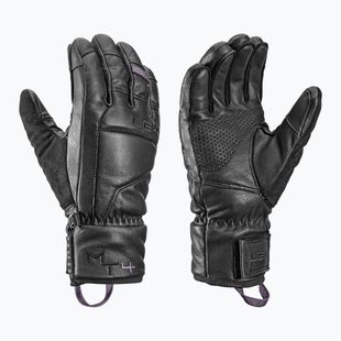 Women's ski gloves LEKI Montera Prime Women black/blackberry gray