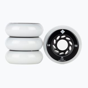USD Team 68 4-pack white/black rollerblade wheels 700484