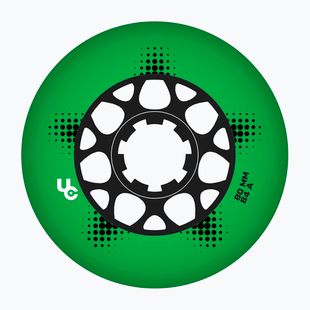 Roller skate wheels UNDERCOVER WHEELS Team Pro 80 mm/84A 4 pcs. green