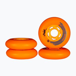 Roller skate wheels Powerslide King of Slides 4 pcs. 80 mm/90A orange/orange