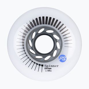 Roller skate wheels Powerslide Spinner 80 mm/88A 4 pcs. white