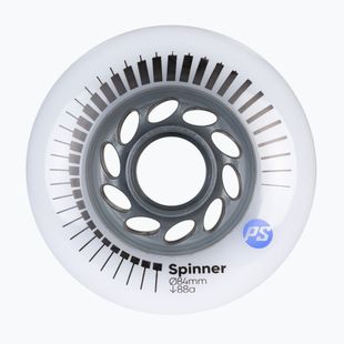 Roller skate wheels Powerslide Spinner 84 mm/88A 4 pcs. white