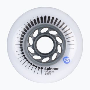 Roller skate wheels Powerslide Spinner 90 mm/88A 4 pcs. white