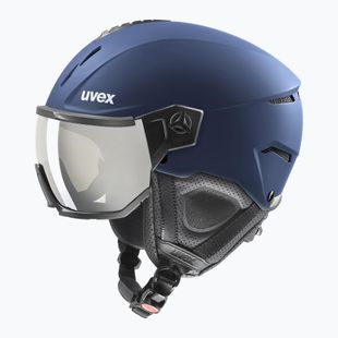 Ski helmet UVEX Instinct Visor navy matt/mirror silver/smoke