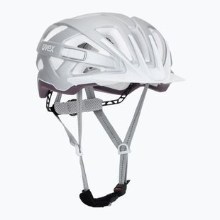 Bike helmet UVEX City Active silver/plum matt