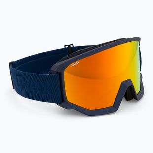 UVEX Athletic CV ski goggles navy matt/mirror orange green