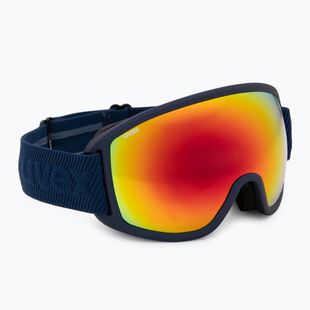 Ski goggles UVEX Topic navy matt/mirror rainbow rose