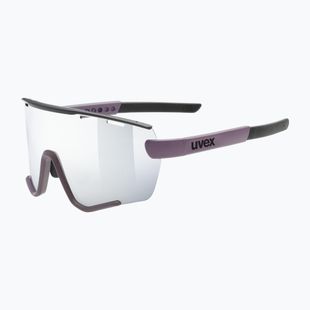 UVEX Sportstyle 236 Small Set plum black matt/mirror silver/clear sunglasses