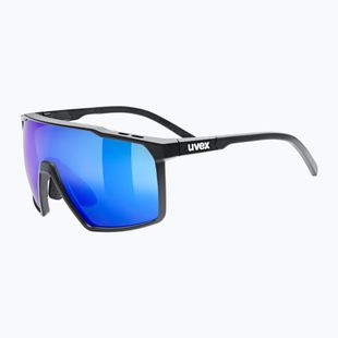 UVEX Mtn Perform S black matt/mirror blue sunglasses