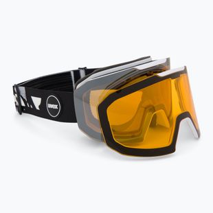 UVEX Evidnt Attract ski goggles + case white matt/mirror silver yellow clear