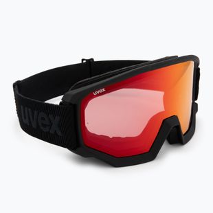 Ski goggles UVEX Athletic V black matt/red-clear