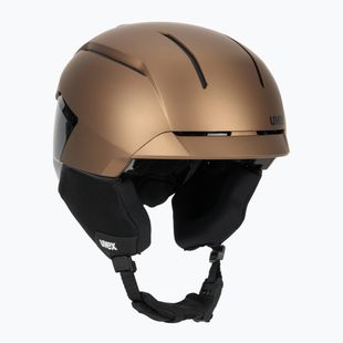 Ski helmet UVEX Levitate MIPS brown/black matt