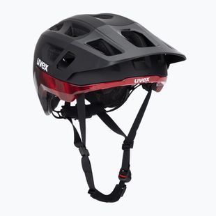 UVEX React MIPS bike helmet black/ruby red matt