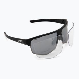 UVEX Axos Set black matt/mirror silver/clear sunglasses