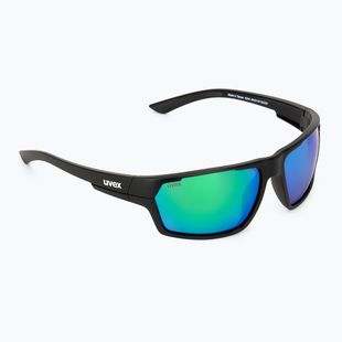 UVEX Sportstyle 233 P black matt / mirror green sunglasses