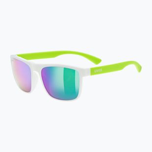 Children's sunglasses UVEX Rookie Jr white lime m./mirror green
