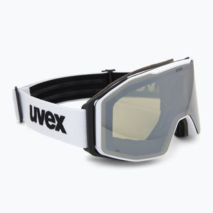 Ski goggles UVEX Gravity FM white matt/mirror silver/green/clear