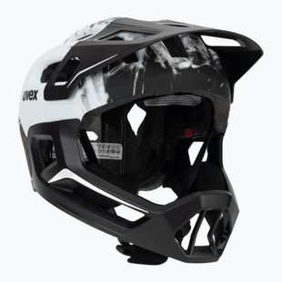 Children's bike helmet UVEX React Fullface Jr black/white matt