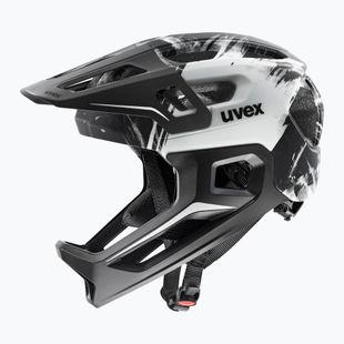 Children's bike helmet UVEX React Fullface Jr black/white matt