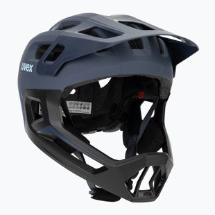 Children's bike helmet UVEX React Fullface Jr dusk blue matt
