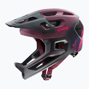 Children's bike helmet UVEX React Fullface Jr cranberry matt