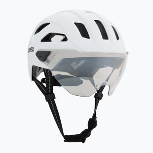 Bike helmet UVEX Stride Visor white matt/lite mirror silver