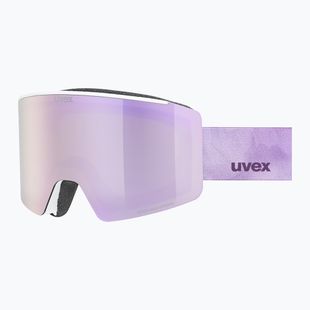 Ski goggles UVEX Ignite FM S3 white matt/mirror rose