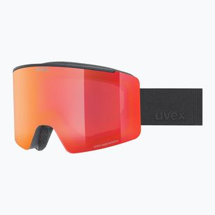 Ski goggles UVEX Ignite FM S3 black matt/mirror red