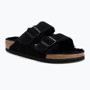 BIRKENSTOCK Arizona Shearling SL Regular black flip-flops
