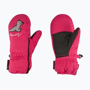 Children's ski gloves ZIENER LE Zoo Minis pop pink