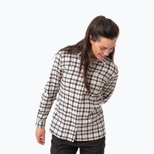 Salewa women's Fanes Flannel 5PL shirt oatmeal/black out