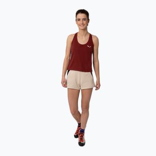 Salewa women's climbing shirt Lavaredo Hemp Crop Tank red 00-0000028369
