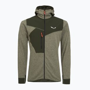 Men's trekking sweatshirt Salewa Puez 2 Dry Hood FZ dark olive melange