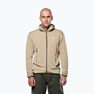 Men's Salewa Agner Hemp 2 Hooded quicksand trekking sweatshirt