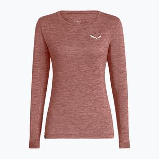 Women's trekking longsleeve Salewa Puez Melange Dry desert pink melange