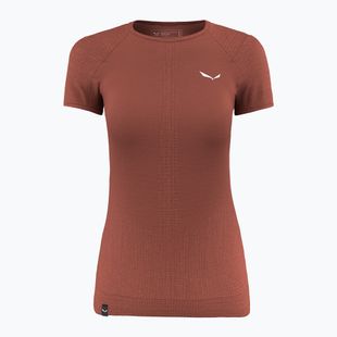 Women's trekking T-shirt Salewa Zebru Medium Warm Amr etruscan red