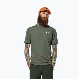 Men's T-shirt Salewa Pedroc Dry Wind faded green