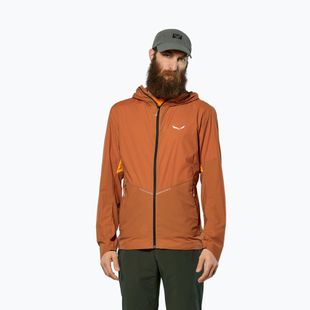 Men's wind jacket Salewa Pedroc Wind Hood bombay brown